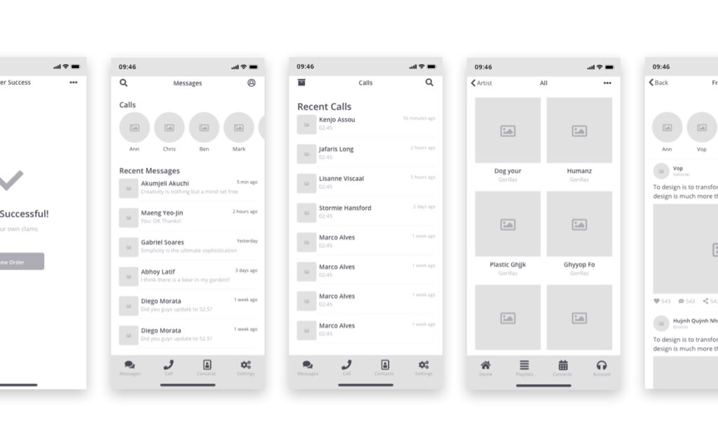 Mobile app design prototype and testing