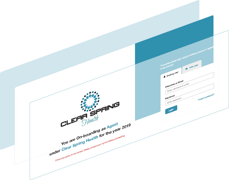  Clear Spring onboarding interface redesign