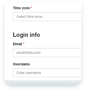 Login info redesign