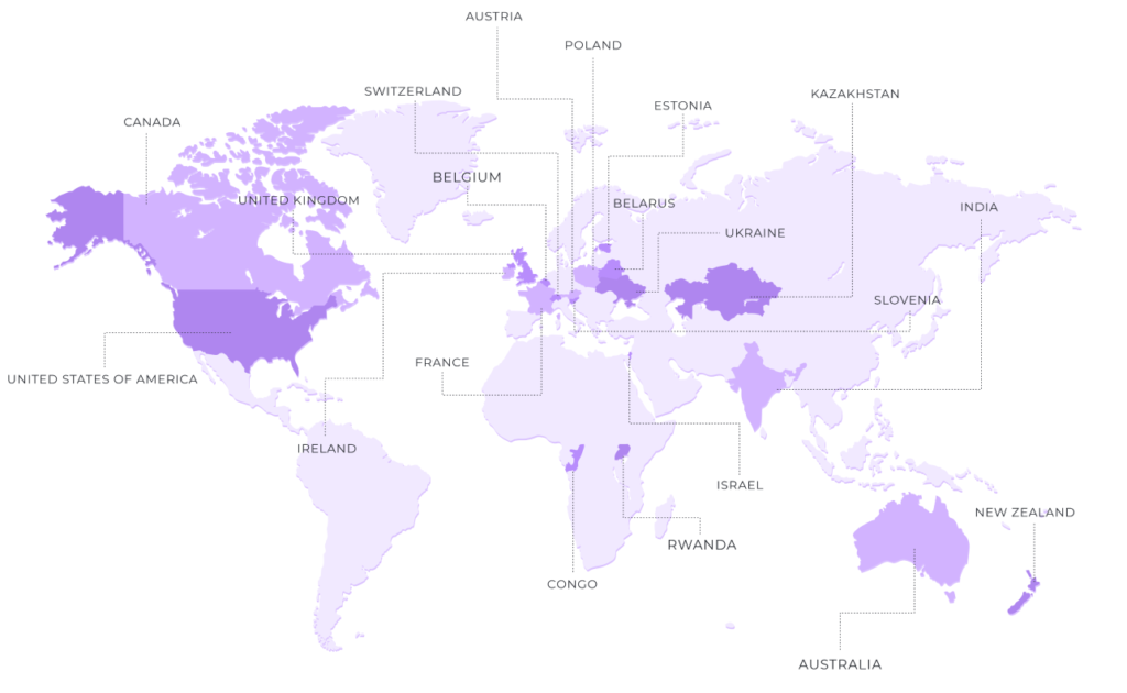 PIESOFT'S CLIENTS AND PARTNERS MAP